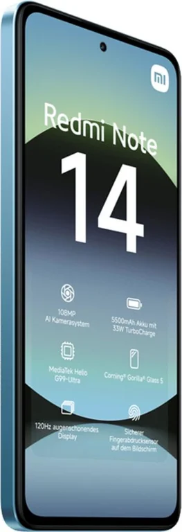Смартфон Xiaomi Redmi Note 14 8/256 ГБ (NFC) Global, голубой
